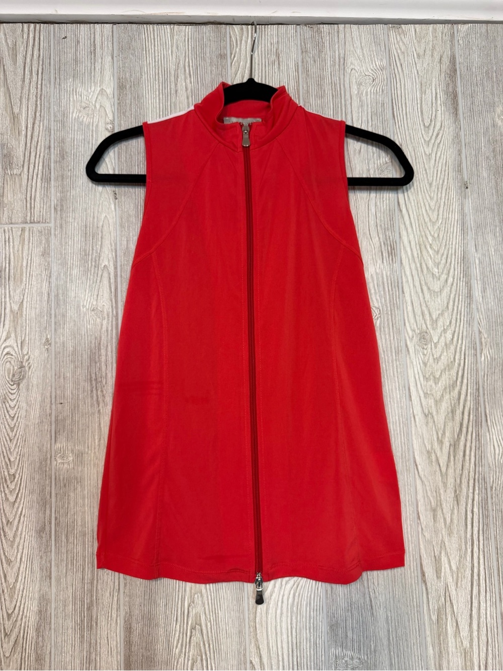 Anatomie Red Sleeveless Zip-Front Tank Top or Vest.